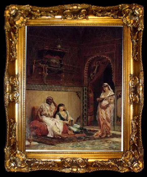 framed  unknow artist Arab or Arabic people and life. Orientalism oil paintings 23, ta009-2